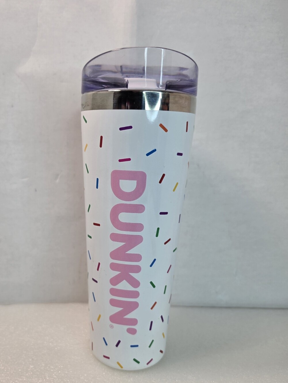 Dunkin' (2024) Limited Edition 24oz "White Sprinkles" Travel Tumbler.